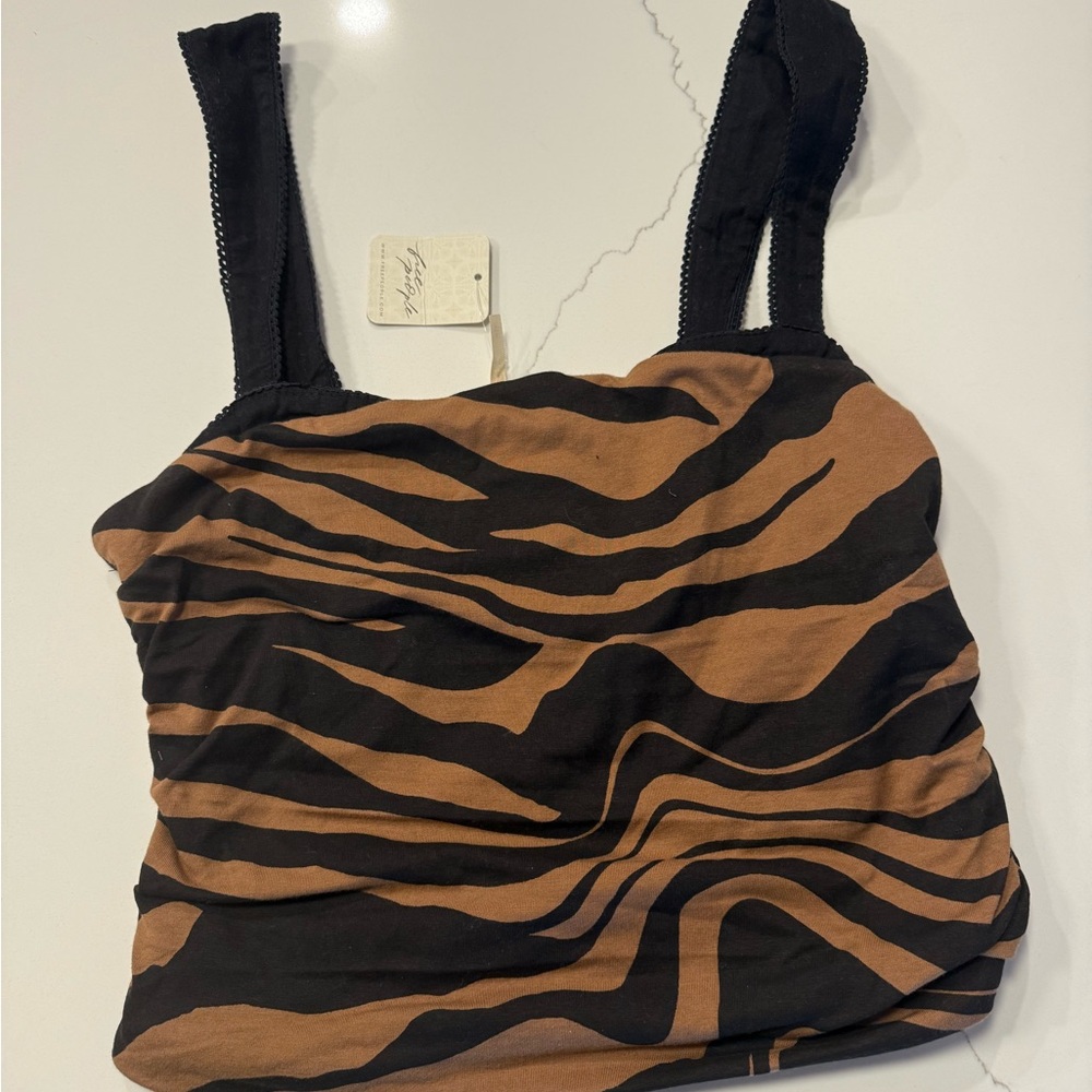 Free People Printed Two Tone Tank